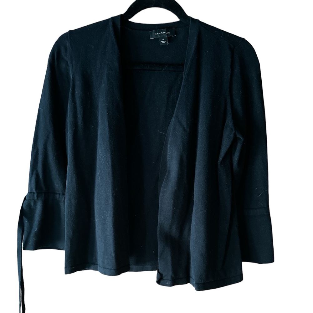 Ann Taylor open from sweater with arm tie detail. Size Medium